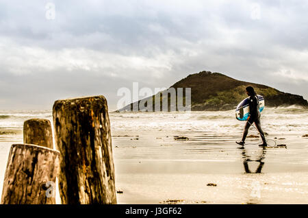 Tofino Paddle Surf Banque D'Images