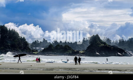 Tofino Paddle Surf Banque D'Images