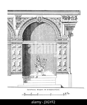 Frankfurt Am Main Roemer Salzhaus Torbogen Banque D'Images