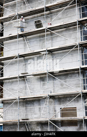 Miami Florida,Omni Centre,centre,sous construction nouvelle construction chantier de construction, échafaudage,homme hommes,ouvrier,travail,travail,travail,travail,travailleur,ouvriers,construction Banque D'Images