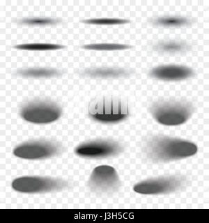 Ombre ovale transparent avec bords souples isolé sur fond à carreaux. Élément essentiel pour la conception du produit Illustration de Vecteur