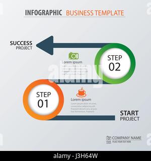 Infographie timeline Road business modèle. Vector illustration. peut être utilisé pour la mise en page de workflow, bannière, diagramme, nombre d'options, web design. Illustration de Vecteur