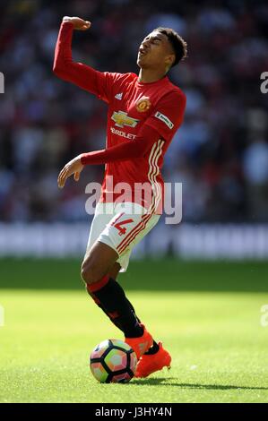 JESSE LINGARD ONU DE MANCHESTER LEICESTER CITY V MANCHESTER UN STADE DE WEMBLEY Londres Angleterre 07 Août 2016 Banque D'Images