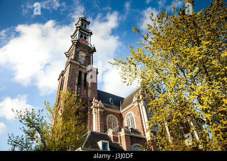 Dans l'église Westerkerk Amsterdam, Pays-Bas Banque D'Images