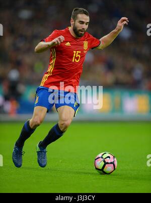 DANI CARVAJAL DE L'Espagne l'Angleterre v l'Espagne au stade de Wembley Londres Angleterre 15 Novembre 2016 Banque D'Images