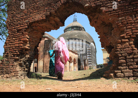 600 ans Le Seigneur Krishna Temple à Bardhaman, dans l'ouest du Bengale, en Inde. Banque D'Images