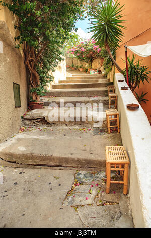 PORTO AZURRO, ILE D'Elbe, ITALIE - CIRCA AOÛT 2011 : les rues de Porto Azurro sur l'île d'Elbe Banque D'Images