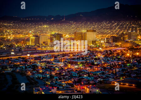 Coucher du soleil à El Paso, au Texas. Banque D'Images