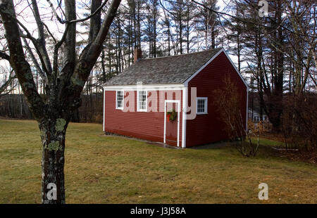 L'ancien (1822) a exposé à Jaffrey Center, New Hampshire, USA, un jour d'hiver. Banque D'Images