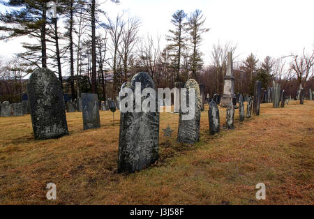L'ancien Burying Ground (1770) - Jaffrey, NH - 31 janvier 2013 Banque D'Images