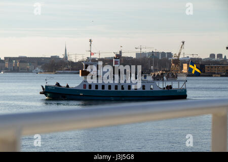 La banlieue de Stockholm ferry Djurgårds Banque D'Images