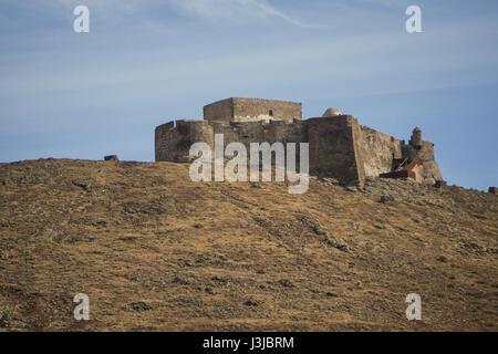 Le château de Santa Bárbara Mounte Guanapay, Teguise, Lanzarote, Iles Canaries, Espagne Banque D'Images