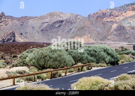 Roque Cinchado plus visité dans les îles Canaries, Espagne. Une formation rocheuse unique et un lieu emblématique de l'île de Ténérife situé près de Volcan Teide Banque D'Images