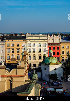 La Pologne, dans la voïvodie de Petite-Pologne, Cracovie, portrait de la Place du Marché Banque D'Images