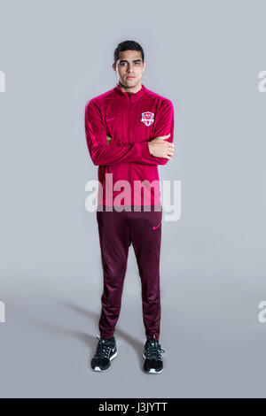 Portrait of Brazilian soccer player Alan Kardec de Chongqing Lifan Dangdai C.F. pour le Football Chinois 2017 Super League, à Chongqing, Chine, le 23 février 2017. Banque D'Images
