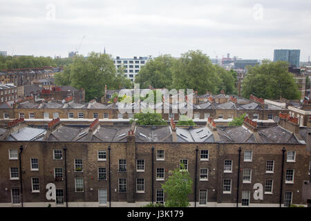 Stock de logements à Clerkenwell, au centre de Londres. La vue est d'une tour à la sud à Coley Street Banque D'Images