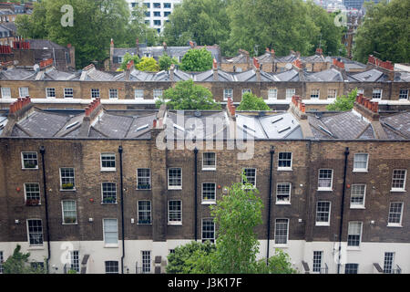 Stock de logements à Clerkenwell, au centre de Londres. La vue est d'une tour à la sud à Coley Street Banque D'Images