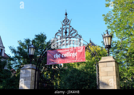 Fête de bienvenue pour les étudiants de première année d'université à l'Université de Chicago, Illinois, USA. Banque D'Images