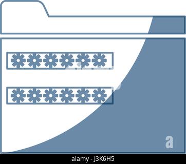 Système de sécurité de mot de passe d'accès de fichier Illustration de Vecteur