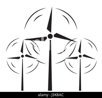 Nature et contour soins bio écologie windpower Illustration de Vecteur