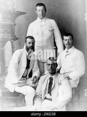 Grand-duc Alexandre,Grand-duc Sergueï du Prince Georges de Grèce et Nicholas II Banque D'Images