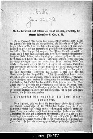 Ce portrait de Grover Cleveland, pris en 1892, capture le 22e et 24e président des États-Unis pendant son mandat. L'image offre un aperçu de son leadership et de sa présence présidentielle. Banque D'Images