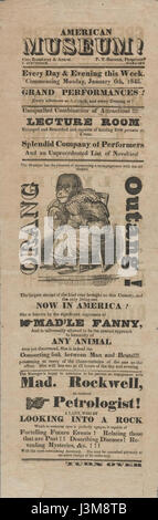 Houghton TCS 65 Playbill Barnum American Museum, 1845 Banque D'Images