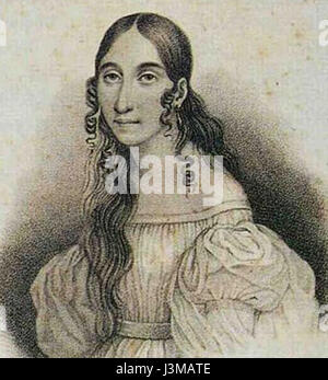 Giuseppina Strepponi était une soprano italienne, connue pour ses collaborations avec Giuseppe Verdi, notamment dans des rôles tels que Abigaille dans *Nabucco* et Amelia dans *Simon Boccanegra*. Elle a joué un rôle clé dans le développement de l'opéra italien au XIXe siècle. Banque D'Images