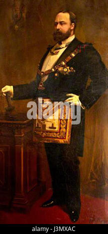 Sa Majesté le roi Édouard VII en Masonic Regalia Banque D'Images