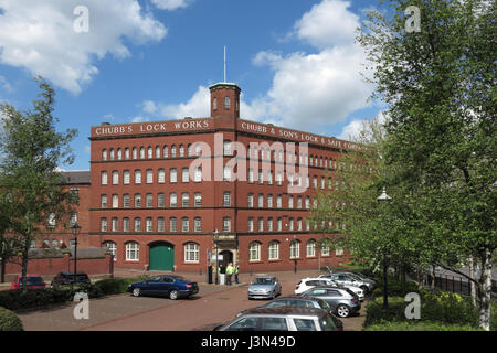 Ancienne Serrure de sécurité Chubb & Travaux Publics, Wolverhampton Banque D'Images