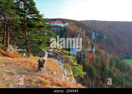 Burg Wildenstein, Kalkfels, Kalkstein, Leibertingen, Donautal, Naturpark Obere Donau, Bade-Wurtemberg, Allemagne Banque D'Images