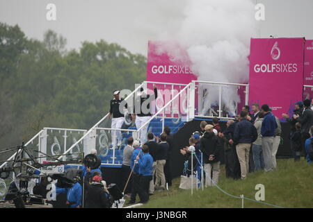 St Albans, Royaume-Uni. Le 05 mai, 2017. St Albans, Hertfordshire, Royaume-Uni à la première mise en scène d'GOLFSIXES un nouveau format court d'un tournoi de golf qui se joue sur 6 trous. Credit : Motofoto/Alamy Live News Banque D'Images