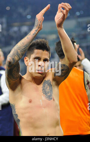 Turin, Italie. 6 mai, 2017. Iturbe après le match de Serie A TIM entre Turin la Juventus FC et au FC Juventus Stadium. Le résultat final du match est 1-1. Crédit : Fabio Annemasse/Alamy Live News Banque D'Images