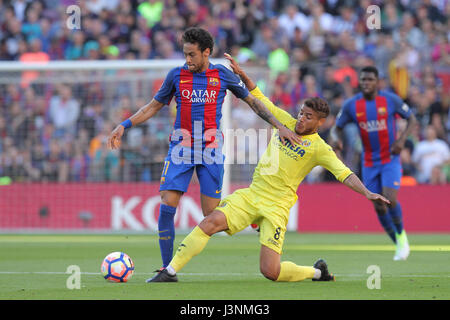 Barcelone, Espagne. 6 mai, 2017. La Liga match 31. photo show Neymar en action au cours de match entre le FC Barcelone contre Villarreal au Camp Nou : Crédit Gtres información más Comuniación on line,S.L./Alamy Live News Banque D'Images