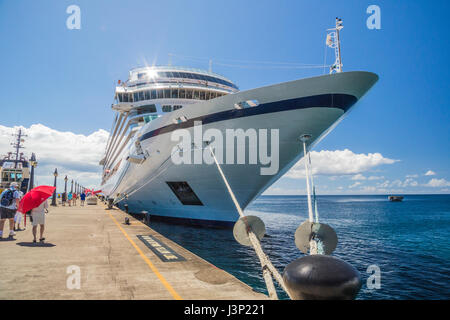 St Kitts & Nevis entrée passerelle port Banque D'Images