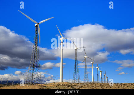 Parc éolien à Palmdale, Californie génération verte, énergies enegy Banque D'Images