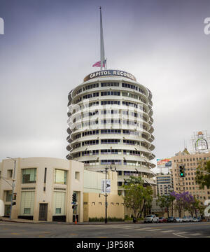 Capitol Records Building, Vine St, Los Angeles, CA, USA Banque D'Images