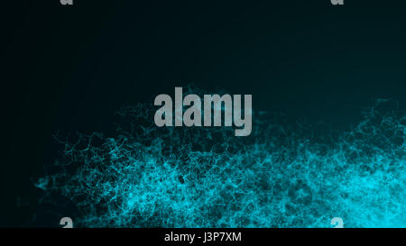 Résumé points connectés sur fond sombre. Technologie concept en toile de fond. L'image graphique de l'ordinateur. Résolution Ultra HD 8K. Le rendu 3D Banque D'Images