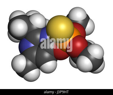 Le diazinon (dimpylate) molécule d'insecticides organophosphorés. Banque D'Images