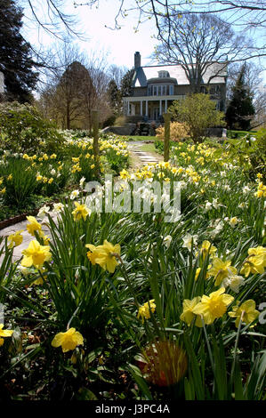 Un 33-Blithewold, acre estate d'été avec grand vues de la baie de Narragansett, à Bristol, Rhode Island Banque D'Images