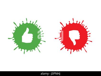 Signes approuvés et rejetés Illustration de Vecteur