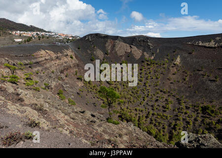 Caldeira du volcan de San Antonio, Los Canarios, Fuencaliente, La Palma, Espagne Banque D'Images