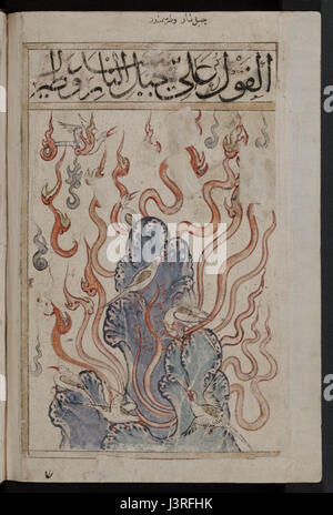 Kitab al Bulhan serpent comme le feu Banque D'Images