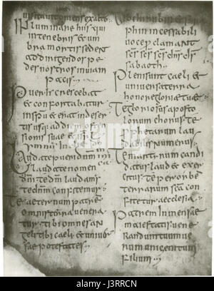 Ce manuscrit, avec Insular script, est un document historique de Milan, offrant un aperçu de l'écriture médiévale utilisée à travers les îles britanniques. Le texte du folio 10r fait partie d'une collection qui préserve un patrimoine culturel important et les traditions écrites anciennes. Banque D'Images
