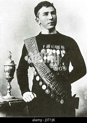 Jaap Eden était un patineur de vitesse néerlandais, réputé pour ses réalisations au début du XXe siècle. Il était l'un des patineurs les plus célèbres de son temps, remportant de nombreux titres internationaux. Banque D'Images