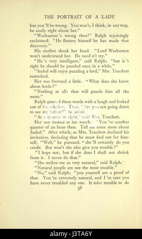 James Le portrait d'une femme, vol. I, p. 58 Banque D'Images