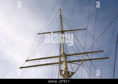 Rickmer Rickmers, navire à voile (trois-mâts barque amarrée en permanence) qu'un bateau musée à Hambourg, Allemagne. Banque D'Images