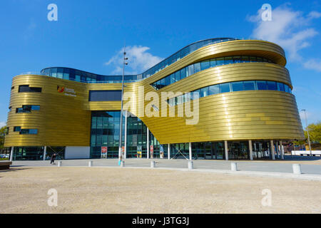 La courbe d'un état de l'Art Installation d'apprentissage à l'Université de Teeside a ouvert ses portes au début de 2016 Banque D'Images