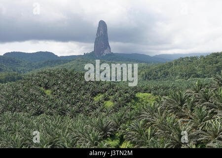 Sommet du Cao Grande, Sao Tomé-et-Principe, l'Afrique Banque D'Images