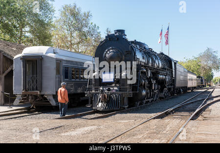 Locomotive 5021 Santa Fe Railroad Museum de Sacramento Banque D'Images